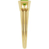 14K Yellow Natural Peridot Ring