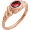 14K Rose Natural Mozambique Garnet Ring