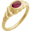 14K Yellow Natural Rhodolite Garnet Ring