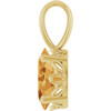 14K Yellow Natural Citrine Pendant
