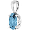 14 Karat White Gold Natural Sky Blue Topaz Gemstone Pendant | $224