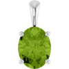 14 Karat White Gold Natural Peridot Gemstone Pendant | $568