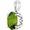 14 Karat White Gold Natural Peridot Gemstone Pendant | $568