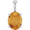 14 Karat White Gold Natural Citrine Gemstone Pendant | $390