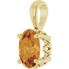 14 Karat Yellow Gold Natural Citrine Gemstone Pendant | $336