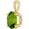 14K Yellow Natural Peridot Pendant