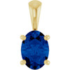 14 Karat Yellow Gold Lab Grown Blue Sapphire Gemstone Pendant | $589