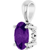 14 Karat White Gold Natural Amethyst Gemstone Pendant | $307