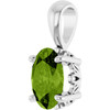 14 Karat White Gold Natural Peridot Gemstone Pendant | $302