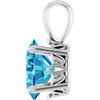 14 Karat White Gold Natural Blue Zircon Gemstone Pendant | $959