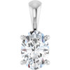 14 Karat White Gold Natural White Sapphire Gemstone Pendant | $665