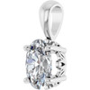 14 Karat White Gold Natural White Sapphire Gemstone Pendant | $665