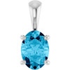14 Karat White Gold Natural Aquamarine Gemstone Pendant | $678