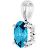 14 Karat White Gold Natural Aquamarine Gemstone Pendant | $678