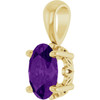 14K Yellow Natural Amethyst Pendant