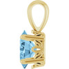 14K Yellow Natural Sky Blue Topaz Pendant