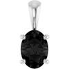 14 Karat White Gold Natural Black Onyx Gemstone Pendant | $343