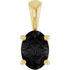 14 Karat Yellow Gold Natural Black Onyx Gemstone Pendant | $280