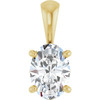 14 Karat Yellow Gold Natural White Sapphire Gemstone Pendant | $689