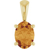14K Yellow Natural Citrine Pendant