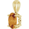 14 Karat Yellow Gold Natural Citrine Gemstone Pendant | $325
