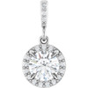 14K White 5/8 CTW Lab-Grown Diamond Halo-Style Pendant