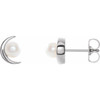 Sterling Silver Cultured White Gold Freshwater Pearl Earrings |$240
