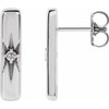 Sterling Silver Natural White Gold Sapphire Bar Earrings |$245