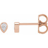 14K Rose 1/10 CTW Lab-Grown Diamond Bezel-Set Earrings