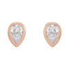 14K Rose 1/10 CTW Lab-Grown Diamond Bezel-Set Earrings
