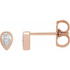 14K Rose 1/5 CTW Lab-Grown Diamond Bezel-Set Earrings