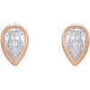 14K Rose 1/5 CTW Lab-Grown Diamond Bezel-Set Earrings