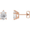14K Rose 5/8 CTW Natural Diamond Earrings