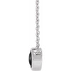 Sterling Silver Cabochon Natural Black Onyx Bezel to Set Necklace 18 Inch - $188