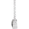 Platinum Cabochon Natural Black Onyx Bezel to Set Necklace 18 Inch, 4mm - $1,487