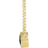 14 Karat Yellow Gold Cabochon Natural Black Onyx Bezel to Set Necklace 18 Inch, 4mm - $792