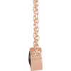 14 Karat Rose Gold Cabochon Natural Black Onyx Bezel to Set Necklace 18 Inch, 4mm - $812
