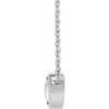 Platinum Cabochon Natural Rainbow Moonstone Bezel to Set Necklace 18 Inch, 5mm - $1,644