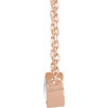 14 Karat Rose Gold Cabochon Natural Rainbow Moonstone Bezel to Set Necklace 18 Inch, 4mm - $828