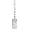 Sterling Silver Cabochon Natural Rainbow Moonstone Bezel to Set Necklace 18 Inch, 4mm - $181