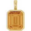 14K Yellow Natural Citrine Pendant