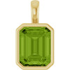14K Yellow Natural Peridot Pendant