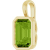 14K Yellow Natural Peridot Pendant