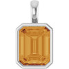 Platinum Natural Citrine Gemstone Pendant | $1,239