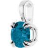Platinum Natural London Blue Topaz Gemstone Pendant | $295