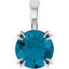 Platinum Natural London Blue Topaz Gemstone Pendant | $362