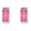 Platinum Natural Pink Tourmaline Earrings |$460