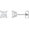 14K White 3/8 CTW Natural Diamond Earrings
