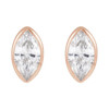 14K Rose .03 CT Natural Diamond Press Fit Back Stud Earring