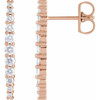 14K Rose 1/2 CTW Lab-Grown Diamond Earrings